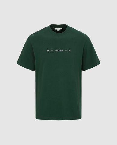  URBAN REVIVO - Áo thun nam cổ tròn tay ngắn in chữ 