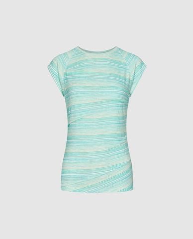  URBAN REVIVO - Áo thun nữ cổ tròn tay ngắn phom ôm 