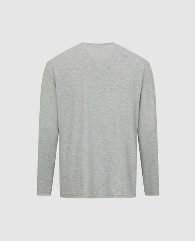  URBAN REVIVO - Áo thun nam cổ tròn tay dài in họa tiết 