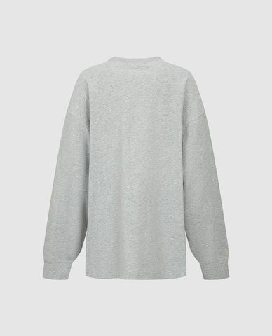  URBAN REVIVO - Áo thun nữ cổ tròn tay dài in họa tiết 