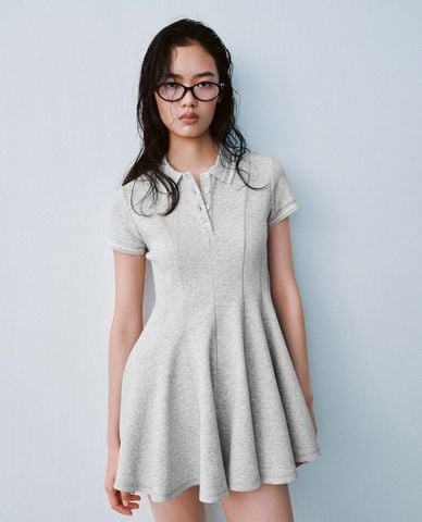  URBAN REVIVO - Đầm polo mini tay ngắn phom xòe 