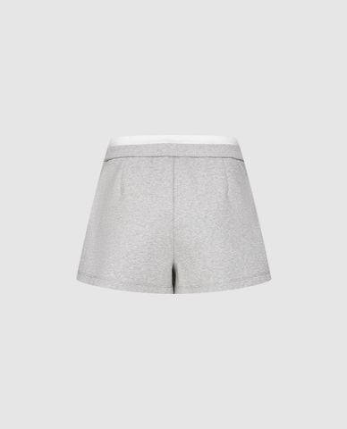  URBAN REVIVO - Quần short giả váy nữ xếp li trẻ trung 
