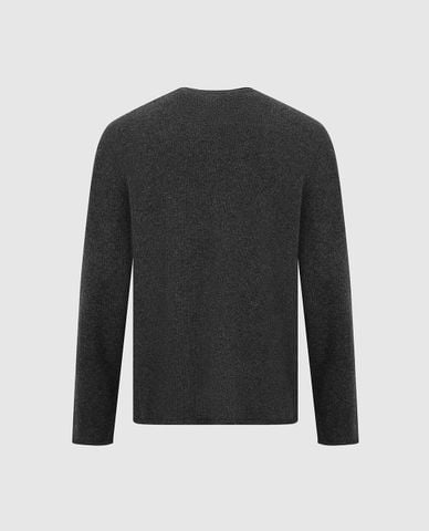  URBAN REVIVO - Áo dệt kim nam cổ tròn tay dài thanh lịch 