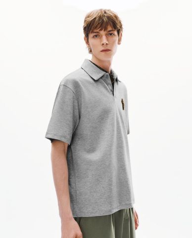  URBAN REVIVO - Áo polo nam tay ngắn phối họa tiết 