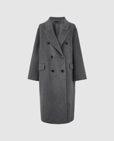  URBAN REVIVO - Áo khoác măng tô nữ dáng dài 