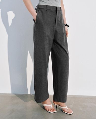  URBAN REVIVO - Quần nữ ống đứng chiết ly 