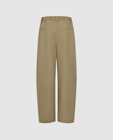  URBAN REVIVO - Quần nữ ống đứng lưng thun phối dây rút 