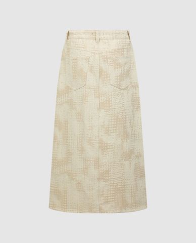  URBAN REVIVO - Chân váy denim mini xẻ tà 
