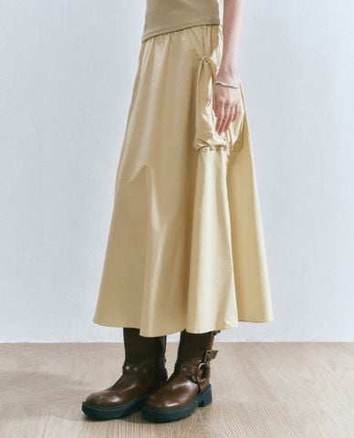  URBAN REVIVO - Chân váy chữ A midi phối túi 