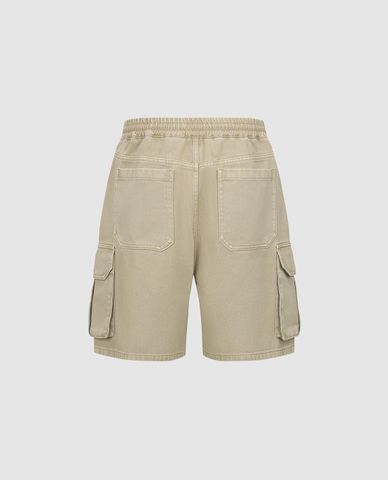  URBAN REVIVO - Quần short jeans nam phối túi hộp 