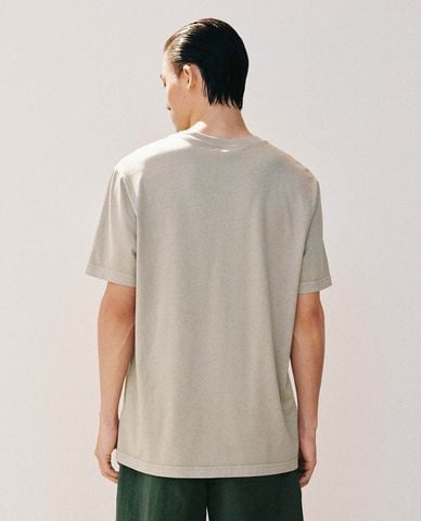  URBAN REVIVO - Áo thun nam cổ tròn tay ngắn in chữ 