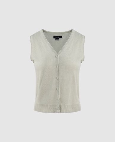  URBAN REVIVO - Áo khoác cardigan nữ cổ V hiện đại 