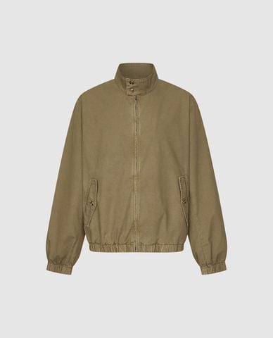  URBAN REVIVO - Áo khoác bomber nam cổ trụ khoá kéo 