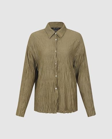  URBAN REVIVO - Áo sơ mi nữ cổ bẻ tay dài thanh lịch 