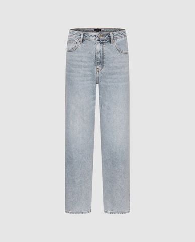  URBAN REVIVO - Quần jeans nam ống đứng wash bạc 