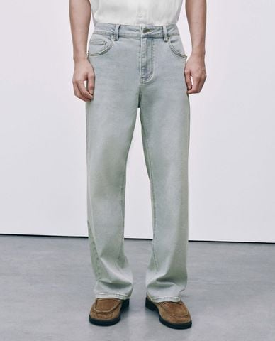  URBAN REVIVO - Quần jeans nam ống đứng hiện đại 