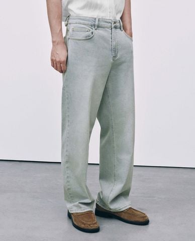  URBAN REVIVO - Quần jeans nam ống đứng hiện đại 