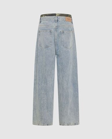 URBAN REVIVO - Quần jeans nam ống rộng hiện đại 