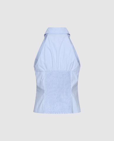  URBAN REVIVO - Áo sát nách nữ cổ sơ mi thanh lịch 