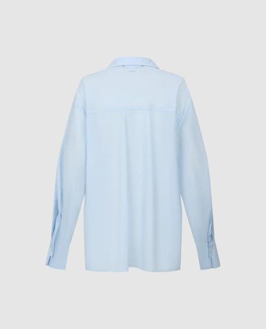  URBAN REVIVO - Áo sơ mi nữ cổ rút dây tay dài thắt nơ 