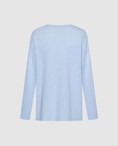  URBAN REVIVO - Áo thun nữ cổ tròn tay dài in họa tiết 