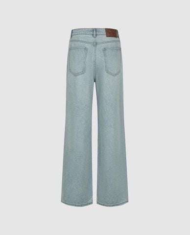  URBAN REVIVO - Quần jeans nữ ống rộng rách gối 