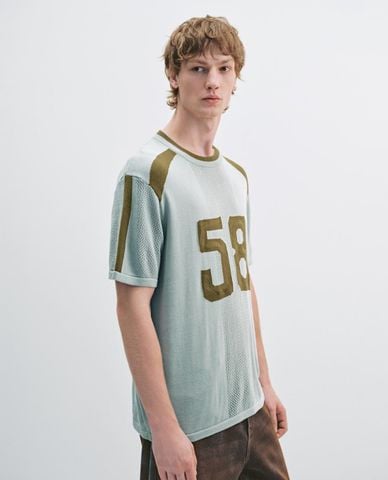  URBAN REVIVO - Áo thun nam cổ tròn tay ngắn thể thao 