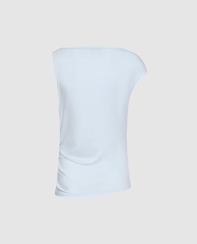  URBAN REVIVO - Áo kiểu nữ lệch vai cut out 