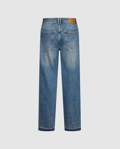  URBAN REVIVO - Quần jeans nam ống đứng wash bạc 