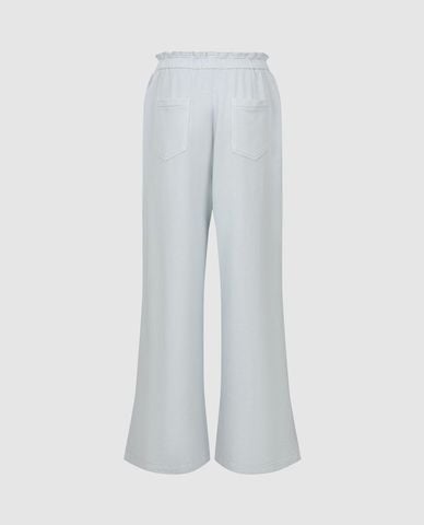  URBAN REVIVO - Quần jeans nữ ống loe lưng thun 