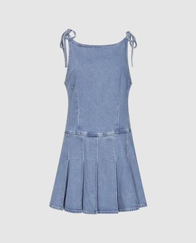  URBAN REVIVO - Đầm hai dây mini buộc nơ 