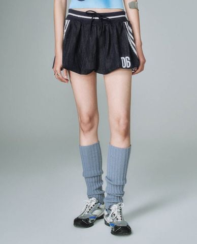  URBAN REVIVO - Chân váy chữ A mini phối sọc 