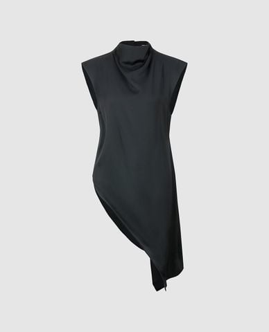  URBAN REVIVO - Áo sát nách nữ cổ đổ bất đối xứng 
