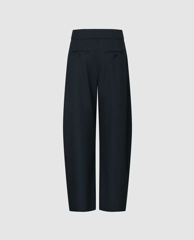  URBAN REVIVO - Quần nữ ống rộng xếp li dáng cong 