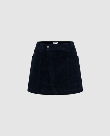  URBAN REVIVO - Chân váy chữ A mini phối túi 