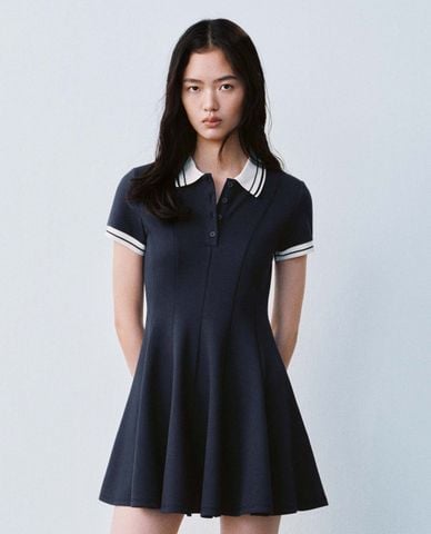  URBAN REVIVO - Đầm polo mini tay ngắn phom xòe 