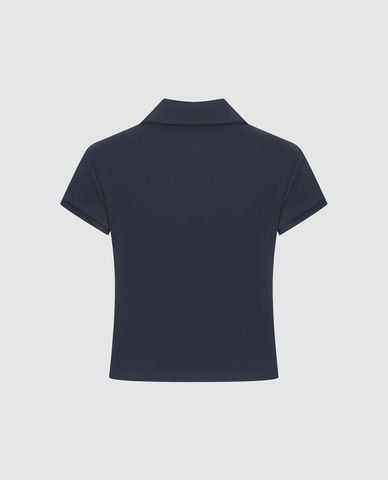  URBAN REVIVO - Áo polo nữ tay ngắn in họa tiết 