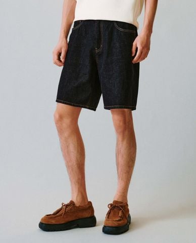  URBAN REVIVO - Quần short jeans nam hiện đại 
