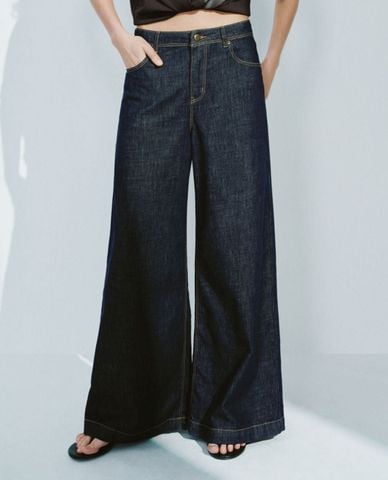  URBAN REVIVO - Quần jeans nữ ống loe thời trang 