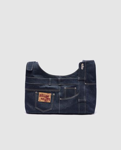  URBAN REVIVO - Túi đeo vai nữ phom chữ nhật denim 