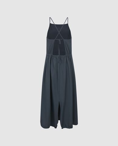  URBAN REVIVO - Đầm hai dây midi phom suông Cami 