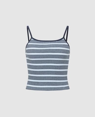  URBAN REVIVO - Áo hai dây nữ dệt kim phom ôm 