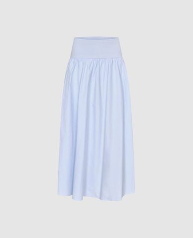  URBAN REVIVO - Chân váy maxi phom suông lưng thun 