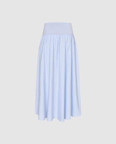  URBAN REVIVO - Chân váy maxi phom suông lưng thun 