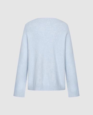  URBAN REVIVO - Áo dệt kim nữ cổ tròn tay dài 