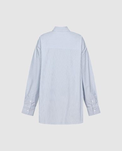  URBAN REVIVO - Áo sơ mi nữ tay dài kẻ sọc 