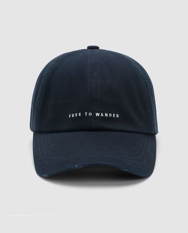  URBAN REVIVO - Nón bóng chày nam thêu chữ 