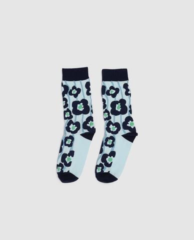  URBAN REVIVO - Vớ nữ cổ cao họa tiết hoa 