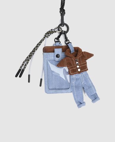  URBAN REVIVO - Móc khoá ví đựng thẻ denim 