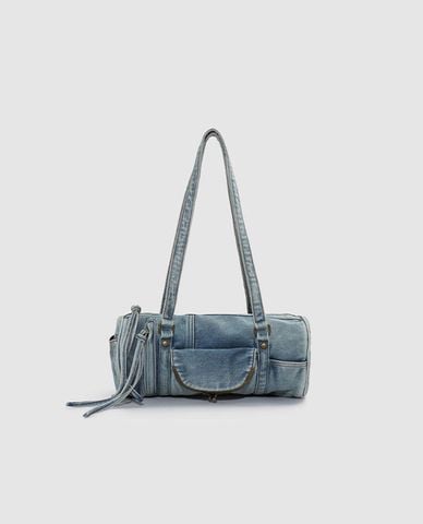  URBAN REVIVO - Túi đeo vai nữ dáng dài tua rua 